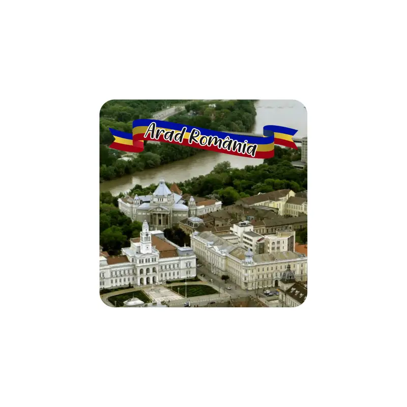 Arad romania, suport coster din lemn, model bv